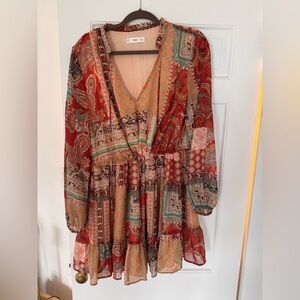 MANGO Women’s Bohemian Paisley Print Dress